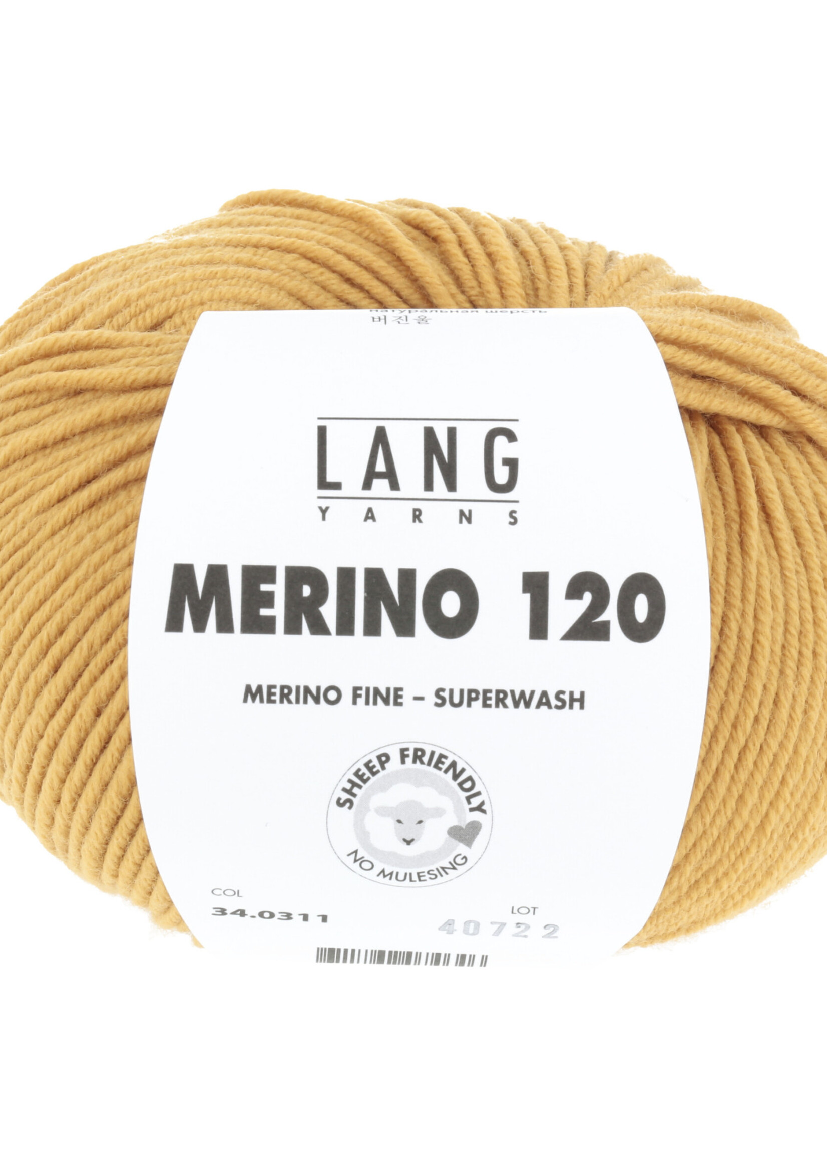 Lang Lang Yarns Merino 120 | 0311 oker geel