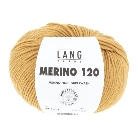 Lang Lang Yarns Merino 120 | 0311 oker geel Lang Lang Yarns Merino 120 | 0311 oker geel