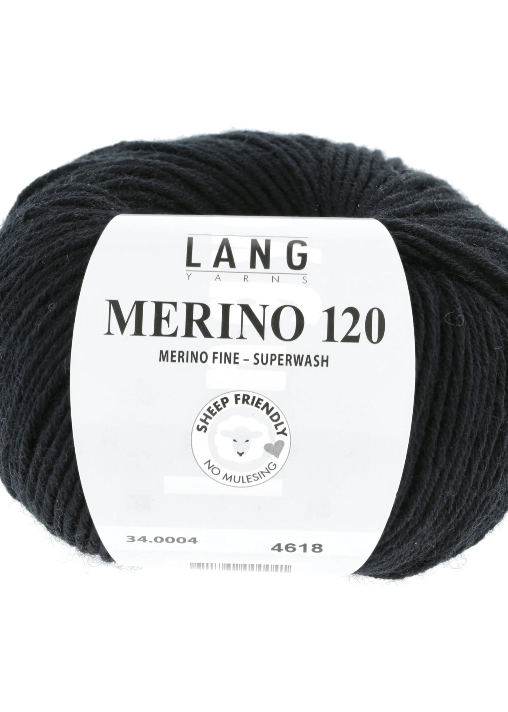 Lang Lang Yarns Merino 120 | 0004 zwart