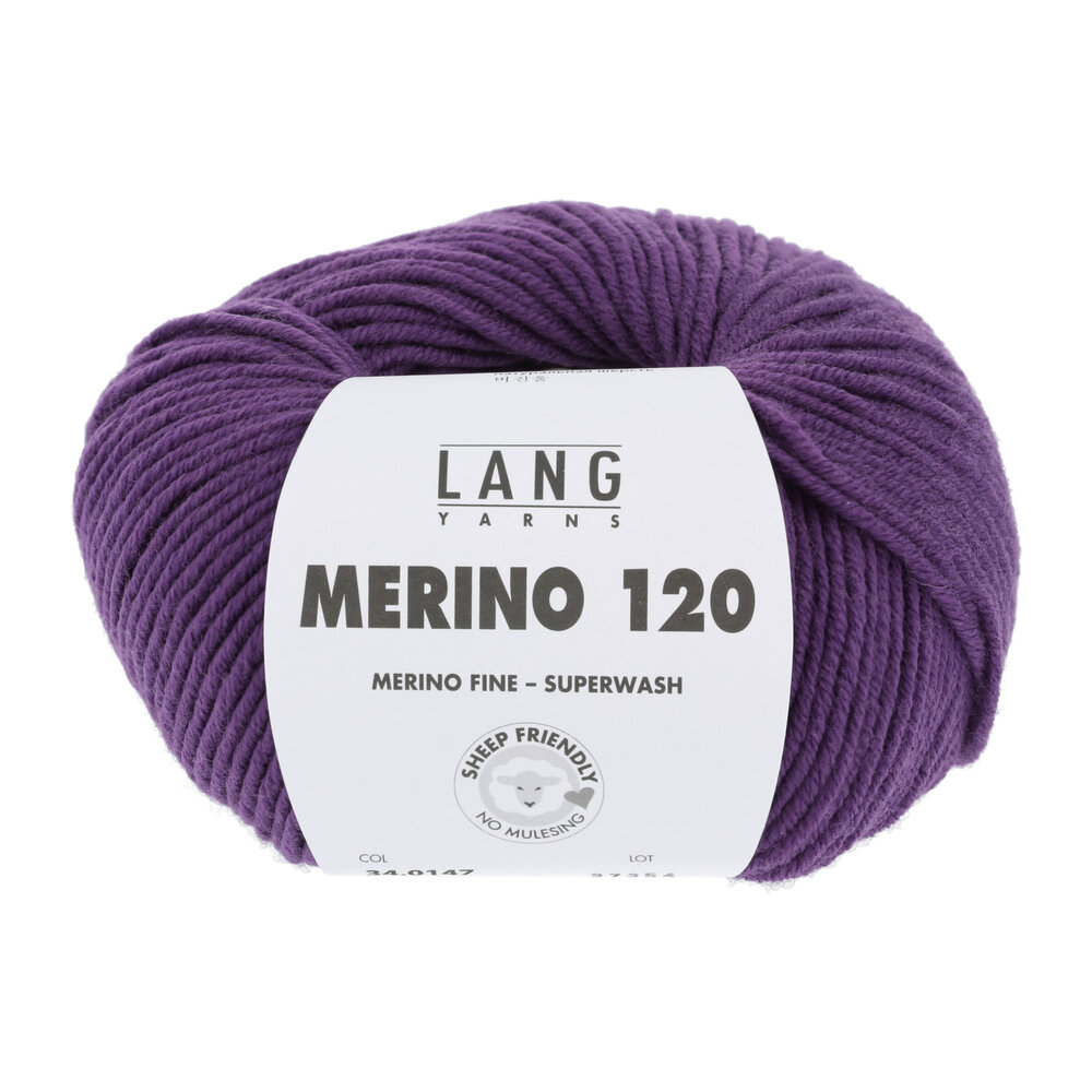 Lang Lang Yarns Merino 120 | 0147 donker lila Lang Lang Yarns Merino 120 | 0147 donker lila