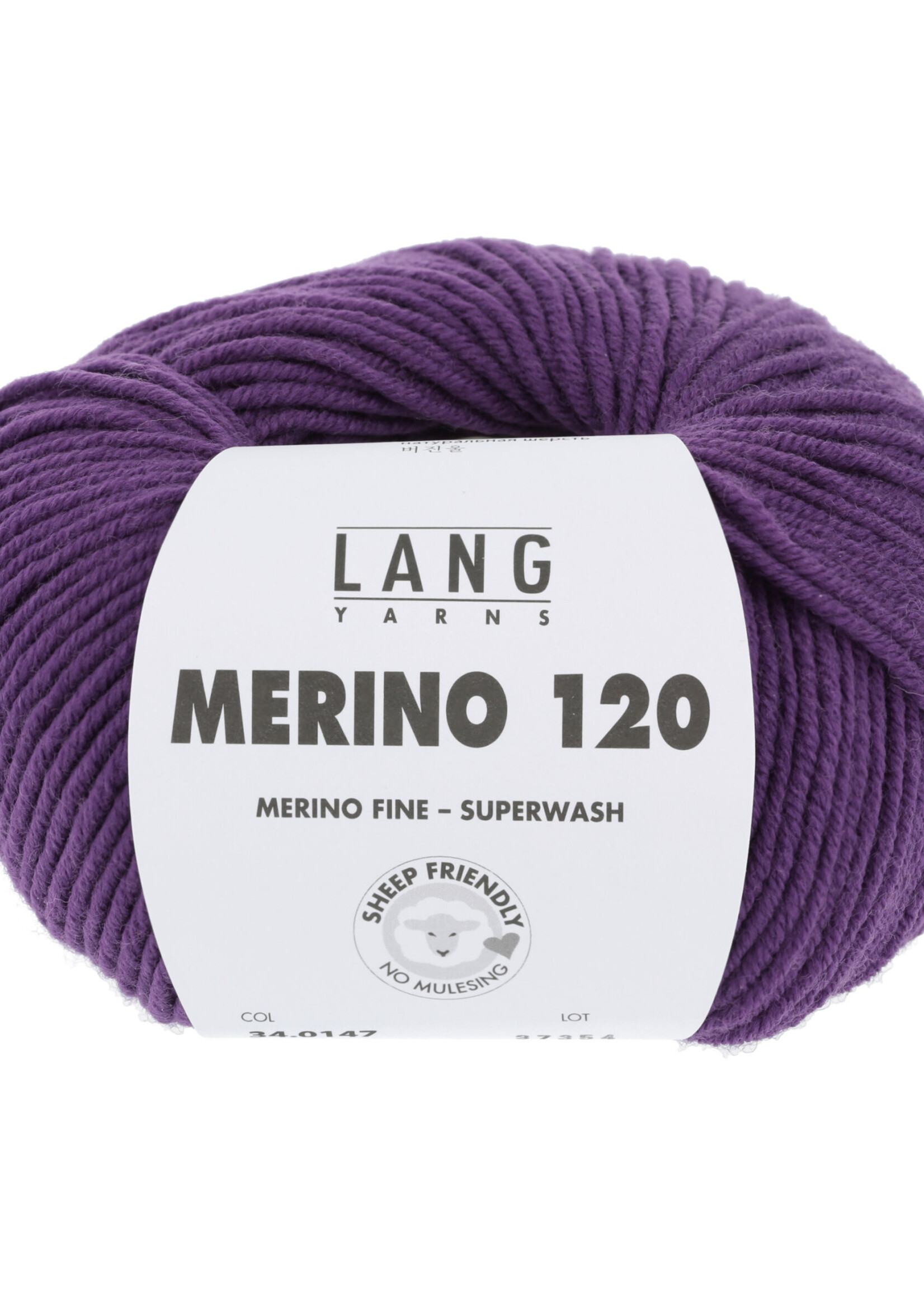 Lang Lang Yarns Merino 120 | 0147 donker lila
