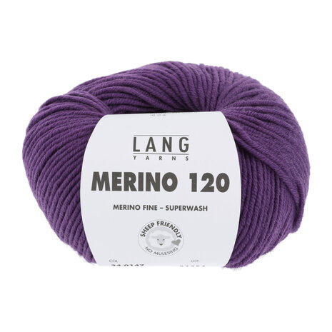 Lang Lang Yarns Merino 120 | 0147 donker lila Lang Lang Yarns Merino 120 | 0147 donker lila