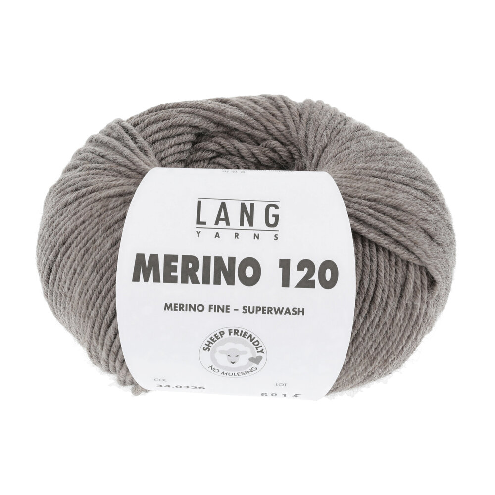Lang Lang Yarns Merino 120 | 0326  donker beige melange Lang Lang Yarns Merino 120 | 0326  donker beige melange