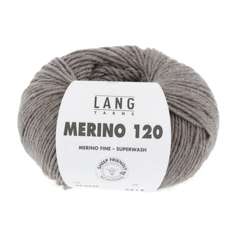 Lang Lang Yarns Merino 120 | 0326  donker beige melange Lang Lang Yarns Merino 120 | 0326  donker beige melange