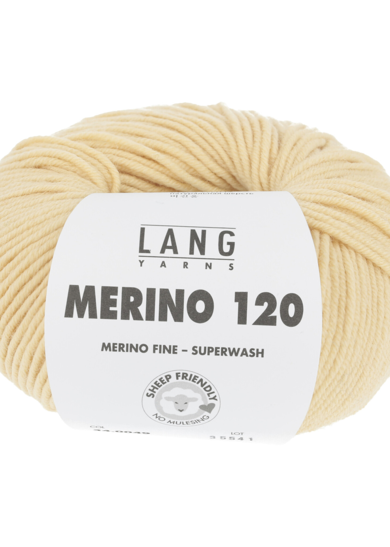 Lang Lang Yarns Merino 120 | 0049 licht geel