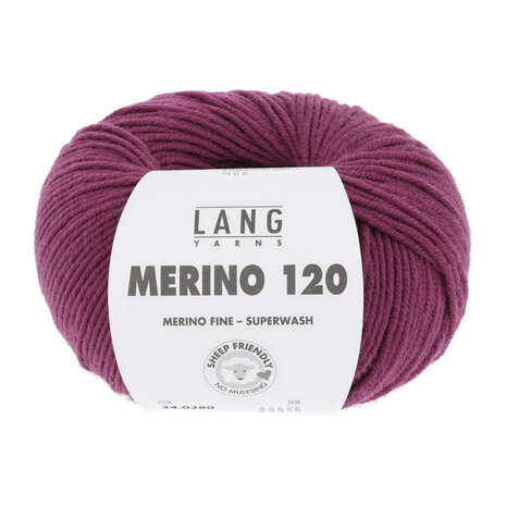 Lang Lang Yarns Merino 120 | 0280 pruim Lang Lang Yarns Merino 120 | 0280 pruim