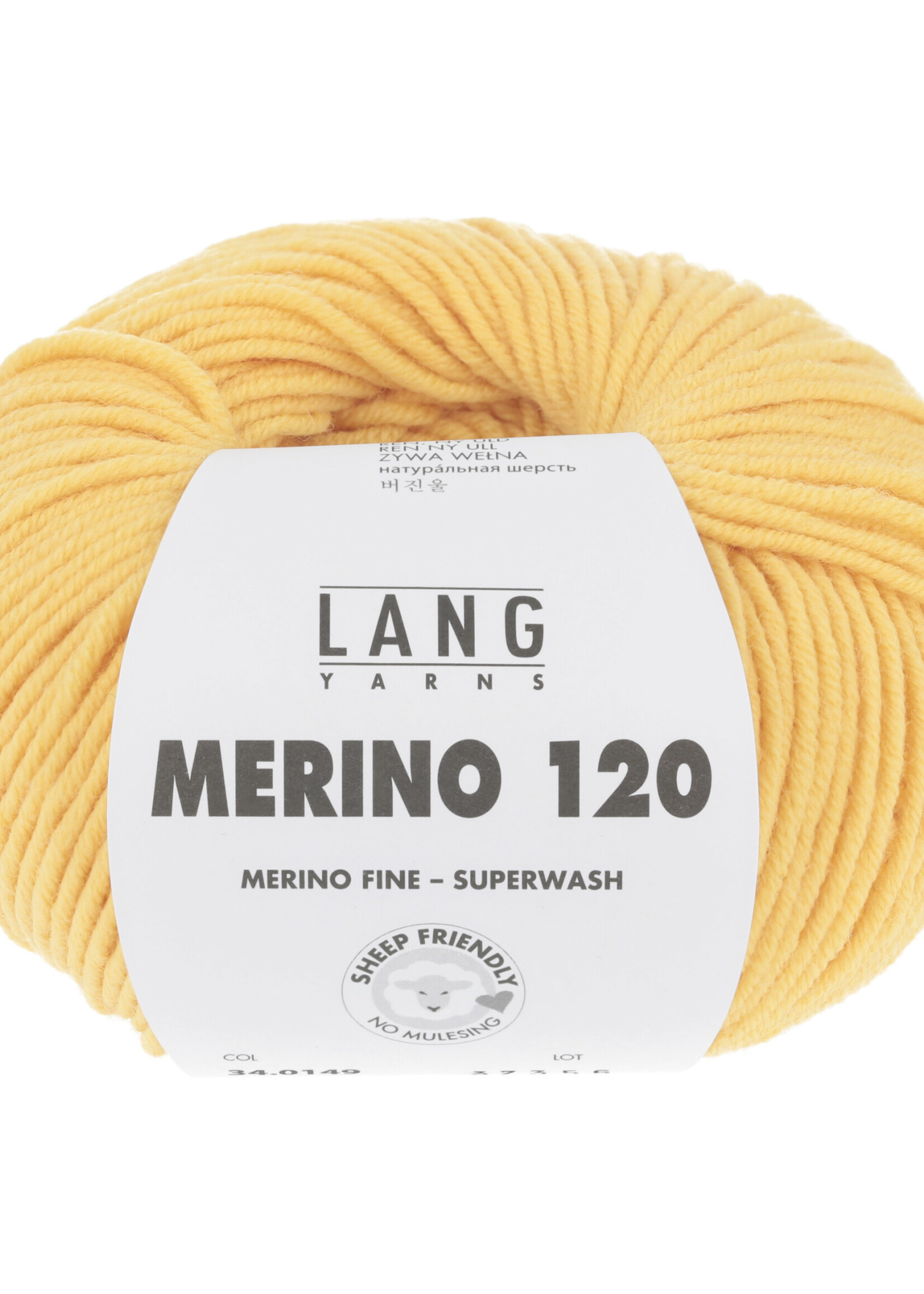 Lang Lang Yarns Merino 120 | 0149 goud geel