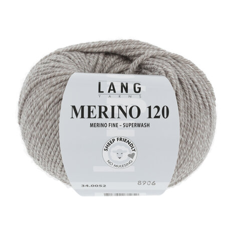 Lang Lang Yarns Merino 120 | 0052 wit/beige mouline Lang Lang Yarns Merino 120 | 0052 wit/beige mouline