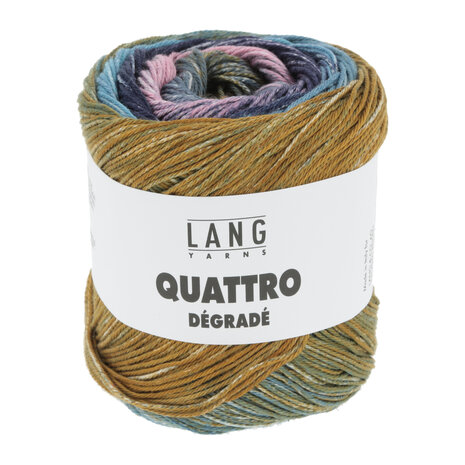 Lang Lang Yarns Quattro Degradé | 0010 blauw/oker/roze Lang Lang Yarns Quattro Degradé | 0010 blauw/oker/roze