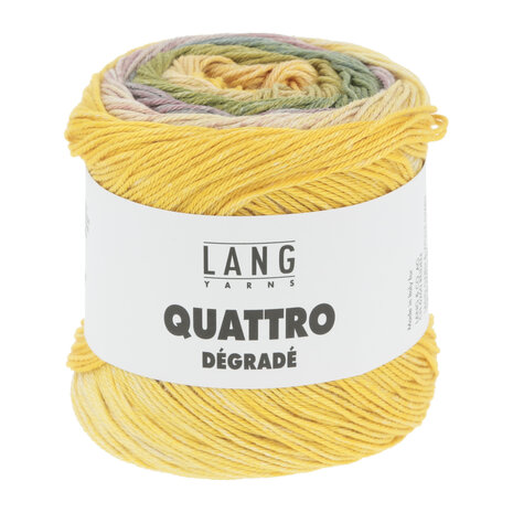 Lang Lang Yarns Quattro Degradé | 0007 geel/groen/oudroze Lang Lang Yarns Quattro Degradé | 0007 geel/groen/oudroze