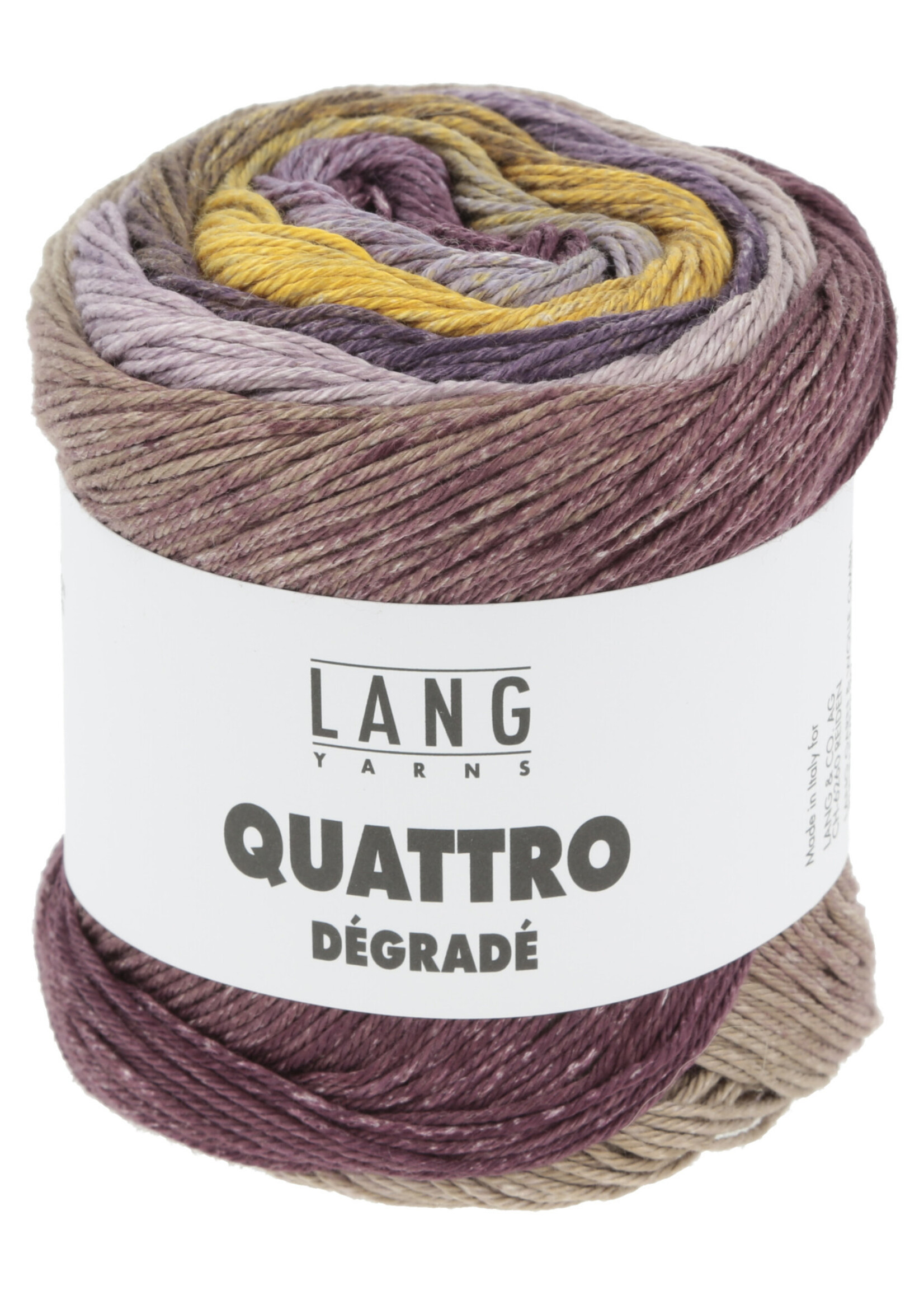Lang Lang Yarns Quattro Degradé | 0001 lila/geel