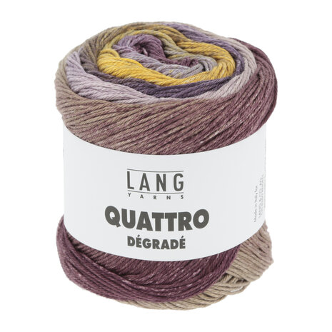 Lang Lang Yarns Quattro Degradé | 0001 lila/geel Lang Lang Yarns Quattro Degradé | 0001 lila/geel