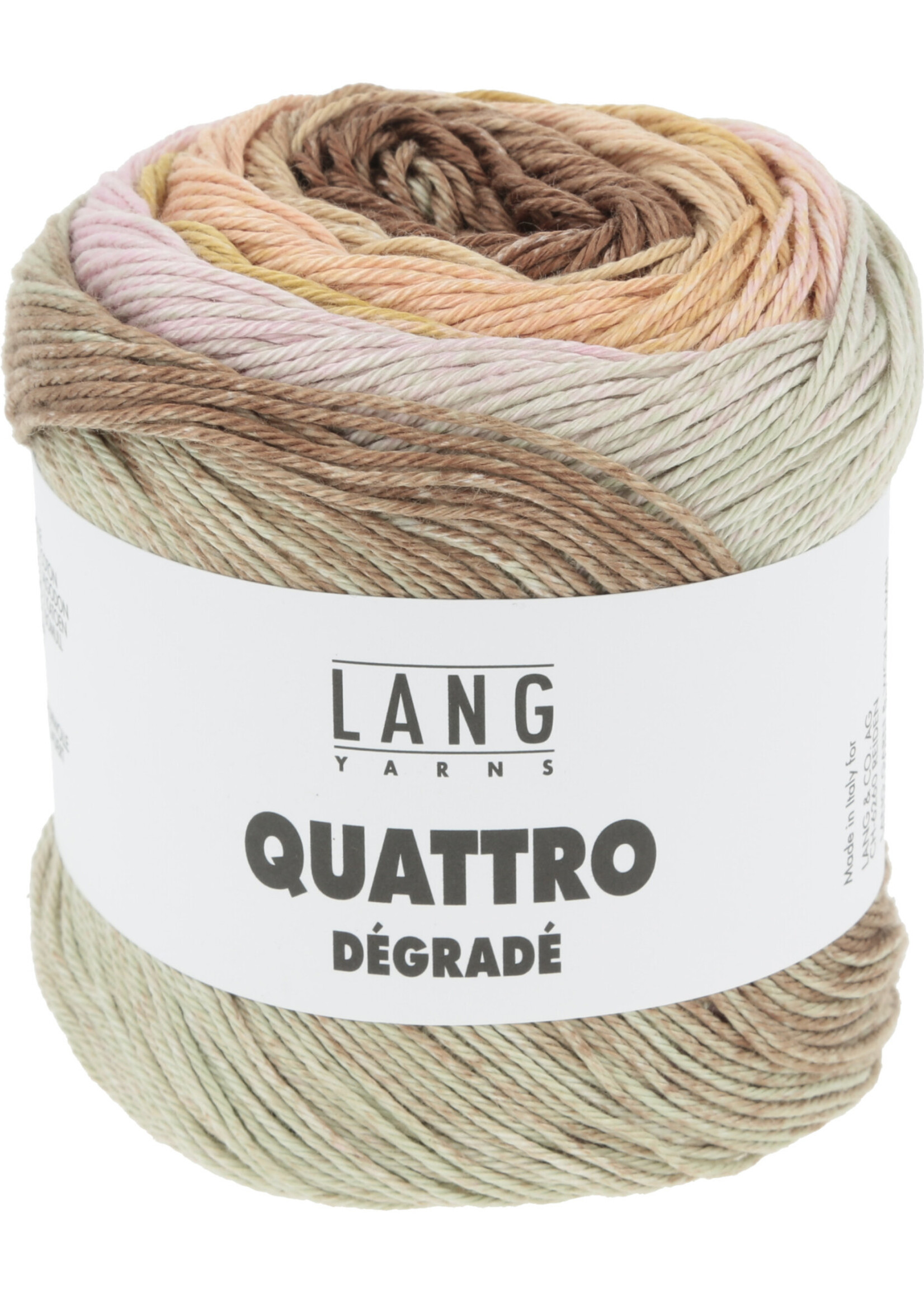 Lang Lang Yarns Quattro Degradé | 0005 roze/mosterd/bruin