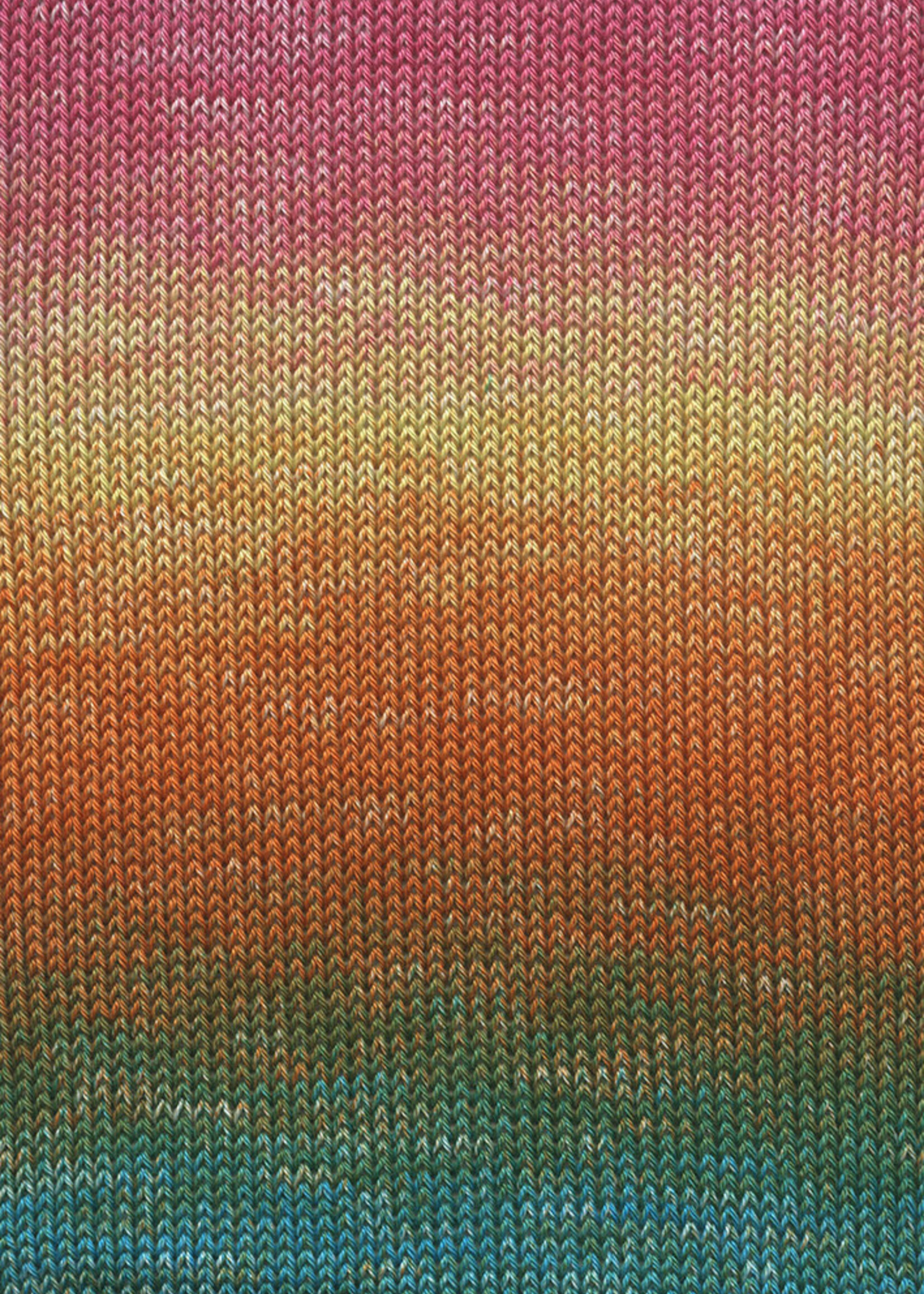 Lang Lang Yarns Quattro Degradé | 0006 turkoois/roze/geel