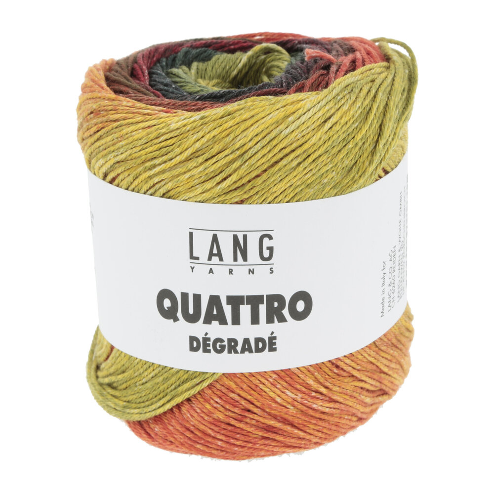 Lang Lang Yarns Quattro Degradé | 0009 groen/rood/geel Lang Lang Yarns Quattro Degradé | 0009 groen/rood/geel
