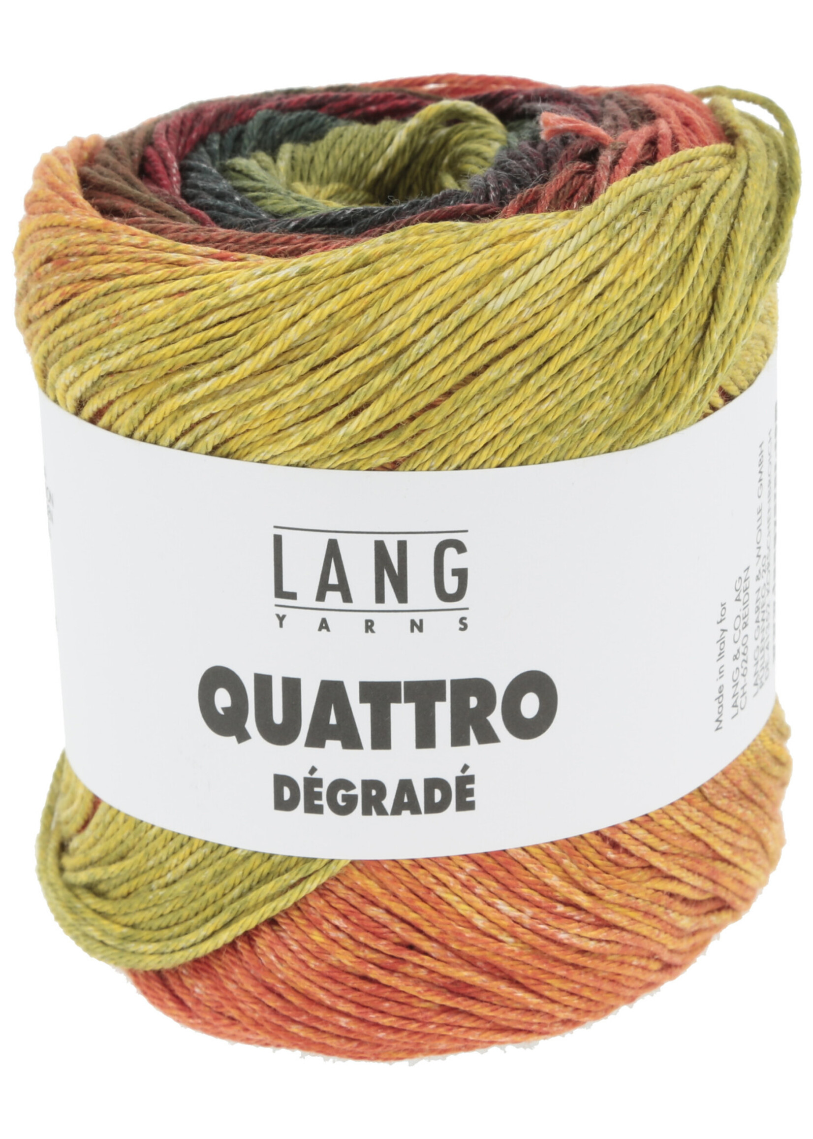 Lang Lang Yarns Quattro Degradé | 0009 groen/rood/geel