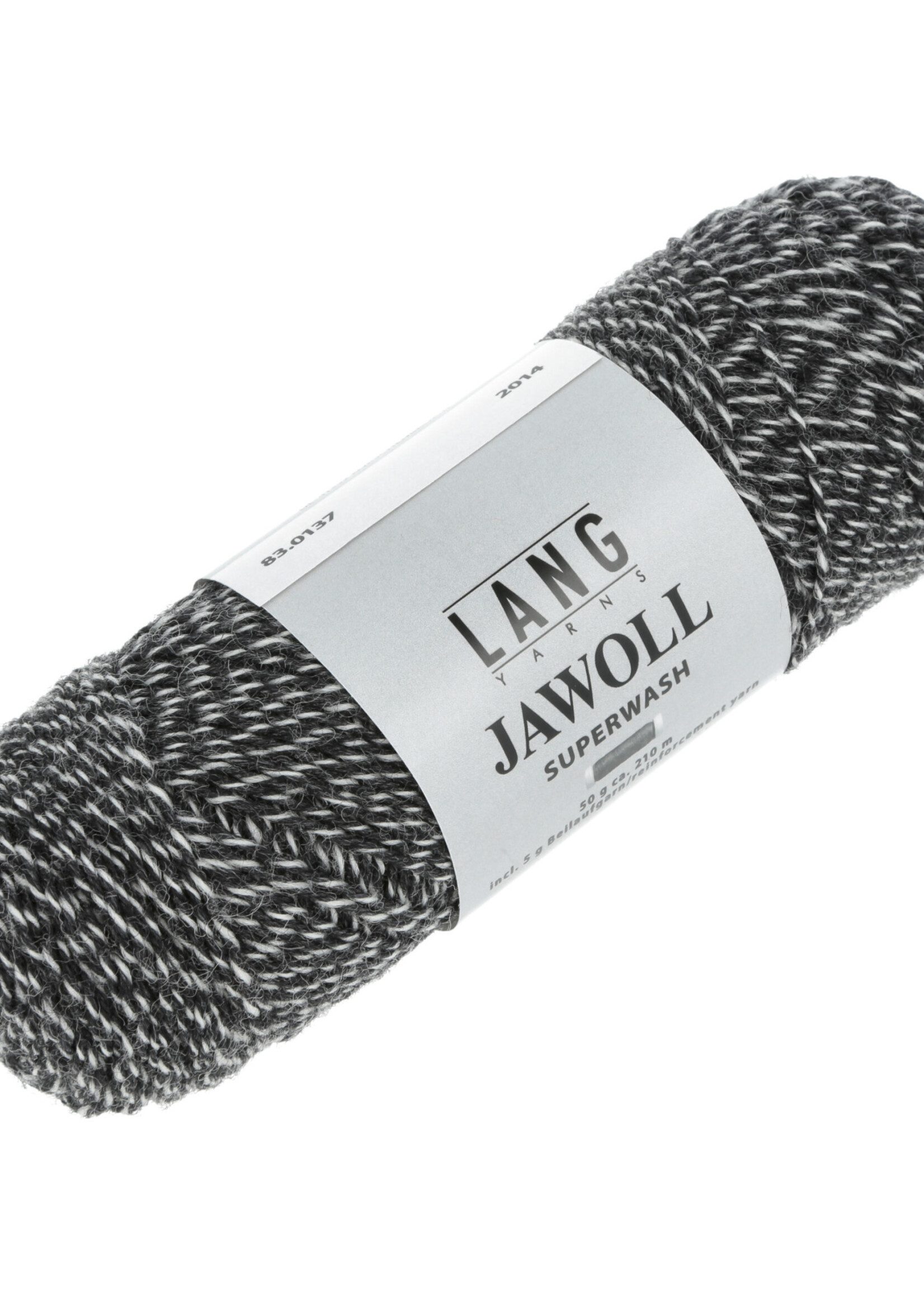 Lang Lang Yarns Jawoll | 0137 antraciet ecru mouline