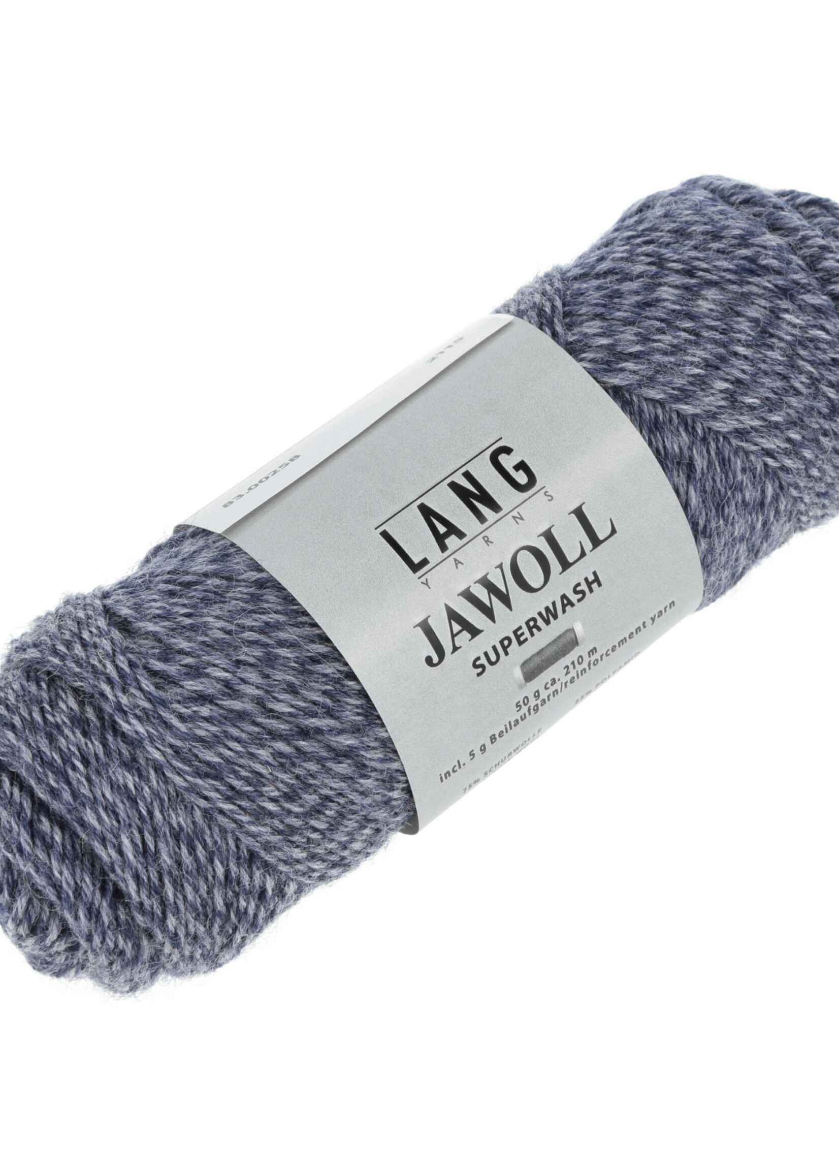 Lang Lang Yarns Jawoll | 0258 blauw jeans mouline