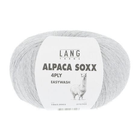 Lang Lang Yarns Alpaca Soxx 4-ply | 0003 licht grijs melange