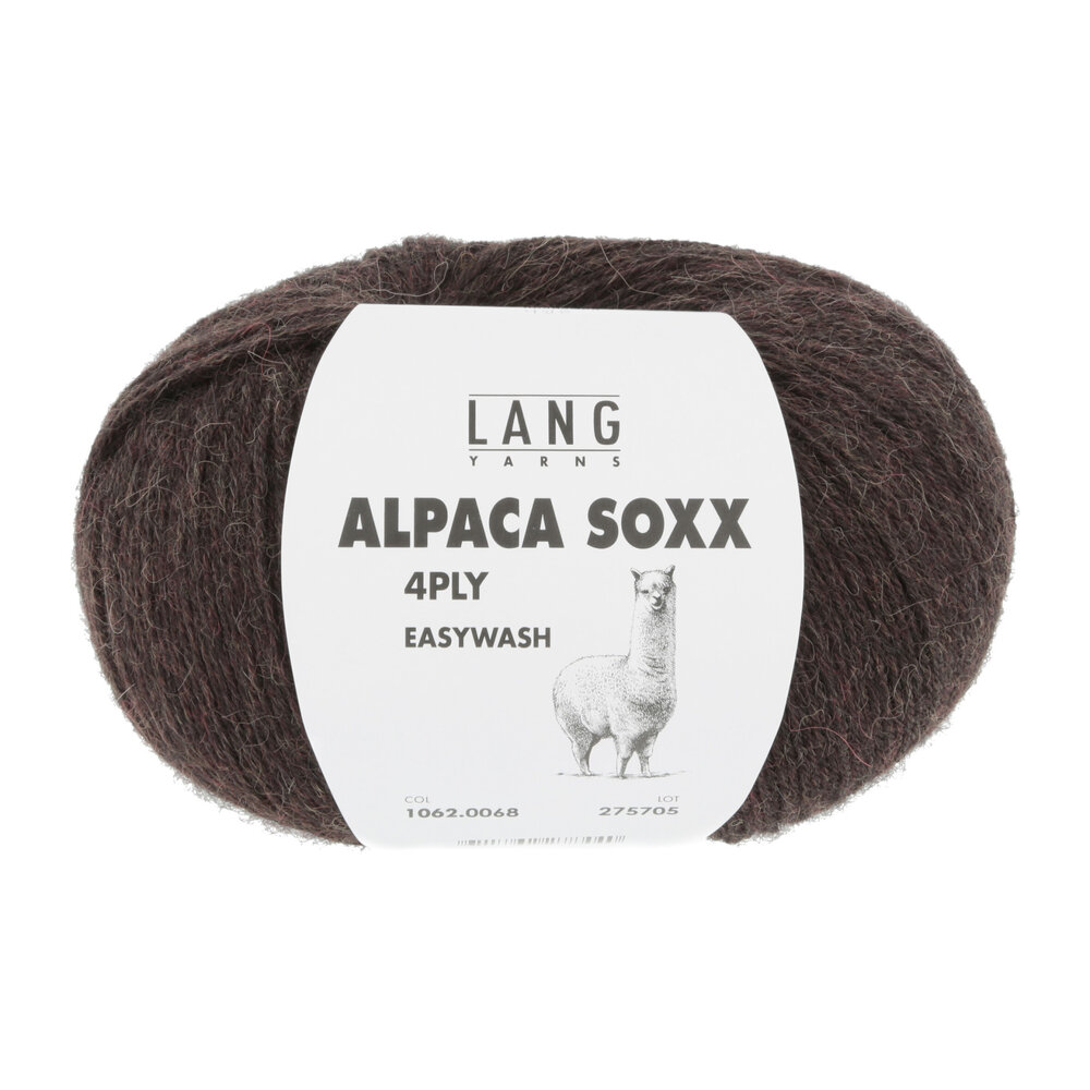 Lang Lang Yarns Alpaca Soxx 4-ply | 0068 donkerbruin melange Lang Lang Yarns Alpaca Soxx 4-ply | 0068 donkerbruin melange
