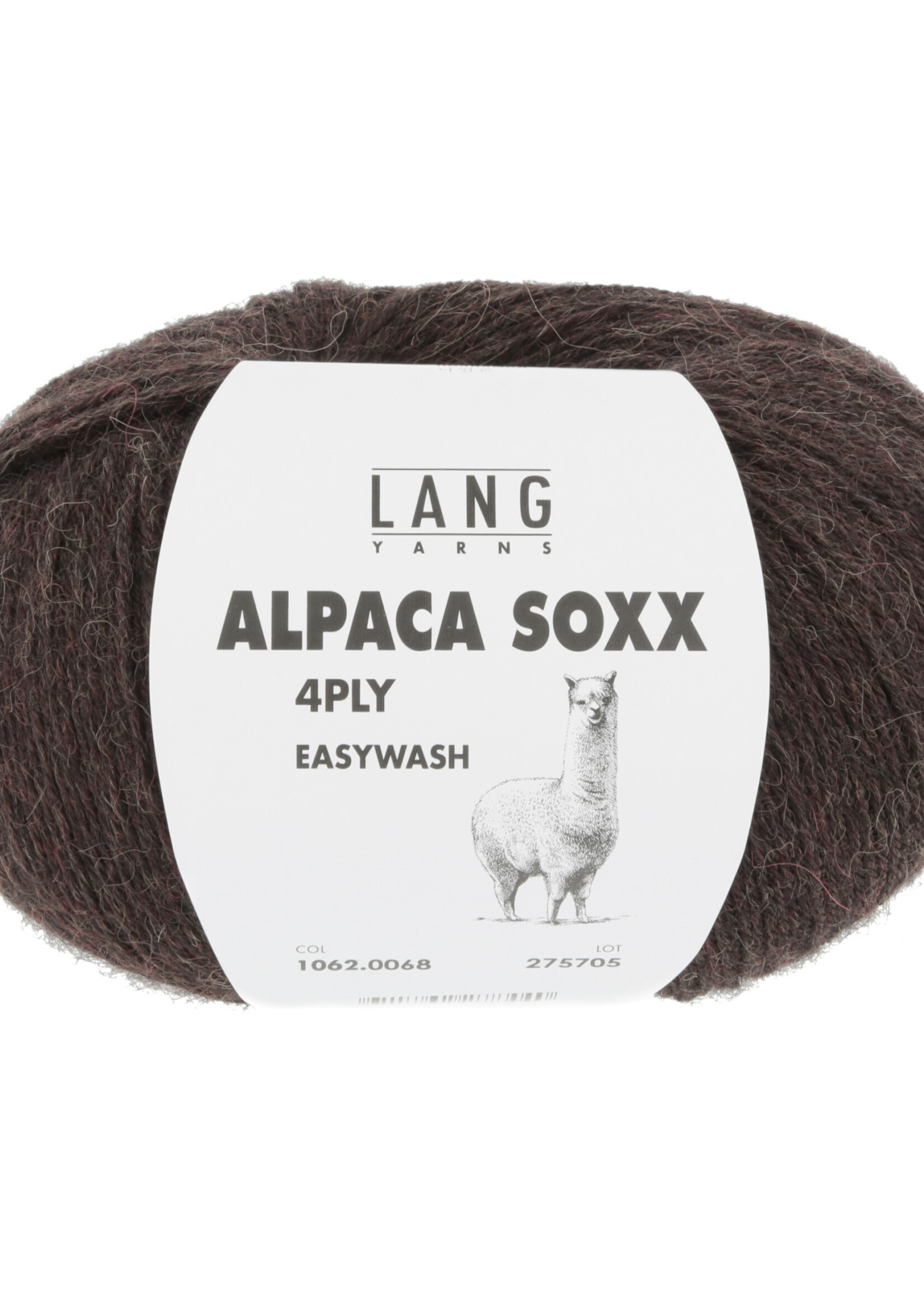Lang Lang Yarns Alpaca Soxx 4-ply | 0068 donkerbruin melange