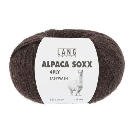 Lang Lang Yarns Alpaca Soxx 4-ply | 0068 donkerbruin melange Lang Lang Yarns Alpaca Soxx 4-ply | 0068 donkerbruin melange