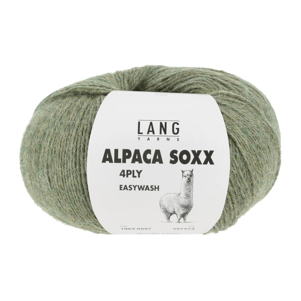Lang Lang Yarns Alpaca Soxx 4-ply | 0097 licht olijf melange Lang Lang Yarns Alpaca Soxx 4-ply | 0097 licht olijf melange