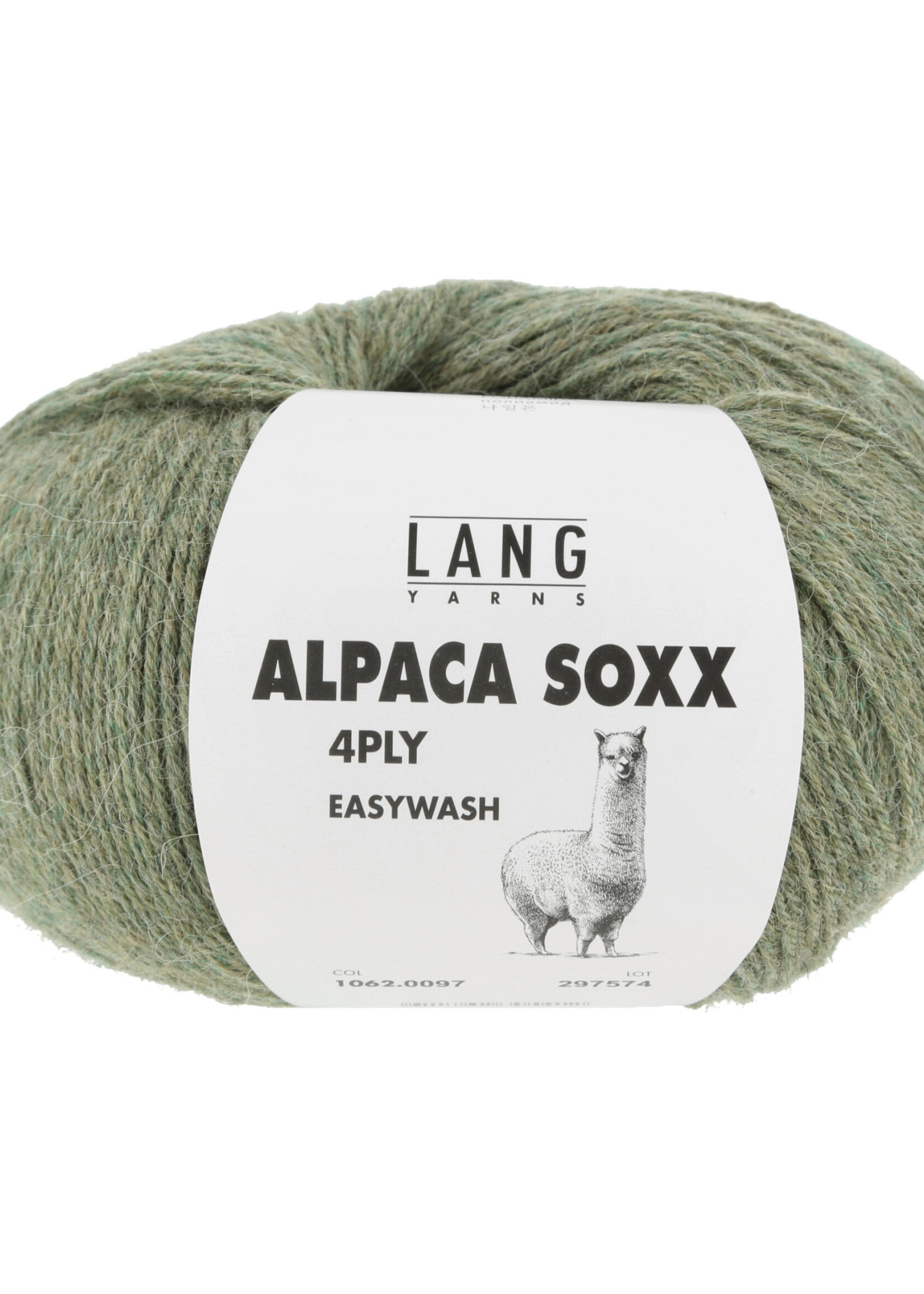 Lang Lang Yarns Alpaca Soxx 4-ply | 0097 licht olijf melange