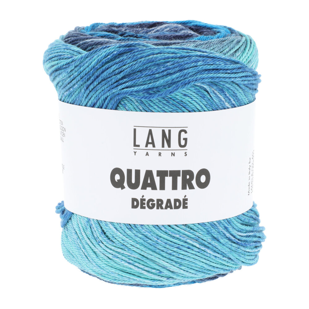 Lang Lang Yarns Quattro Degradé | 0011 blauw/mint