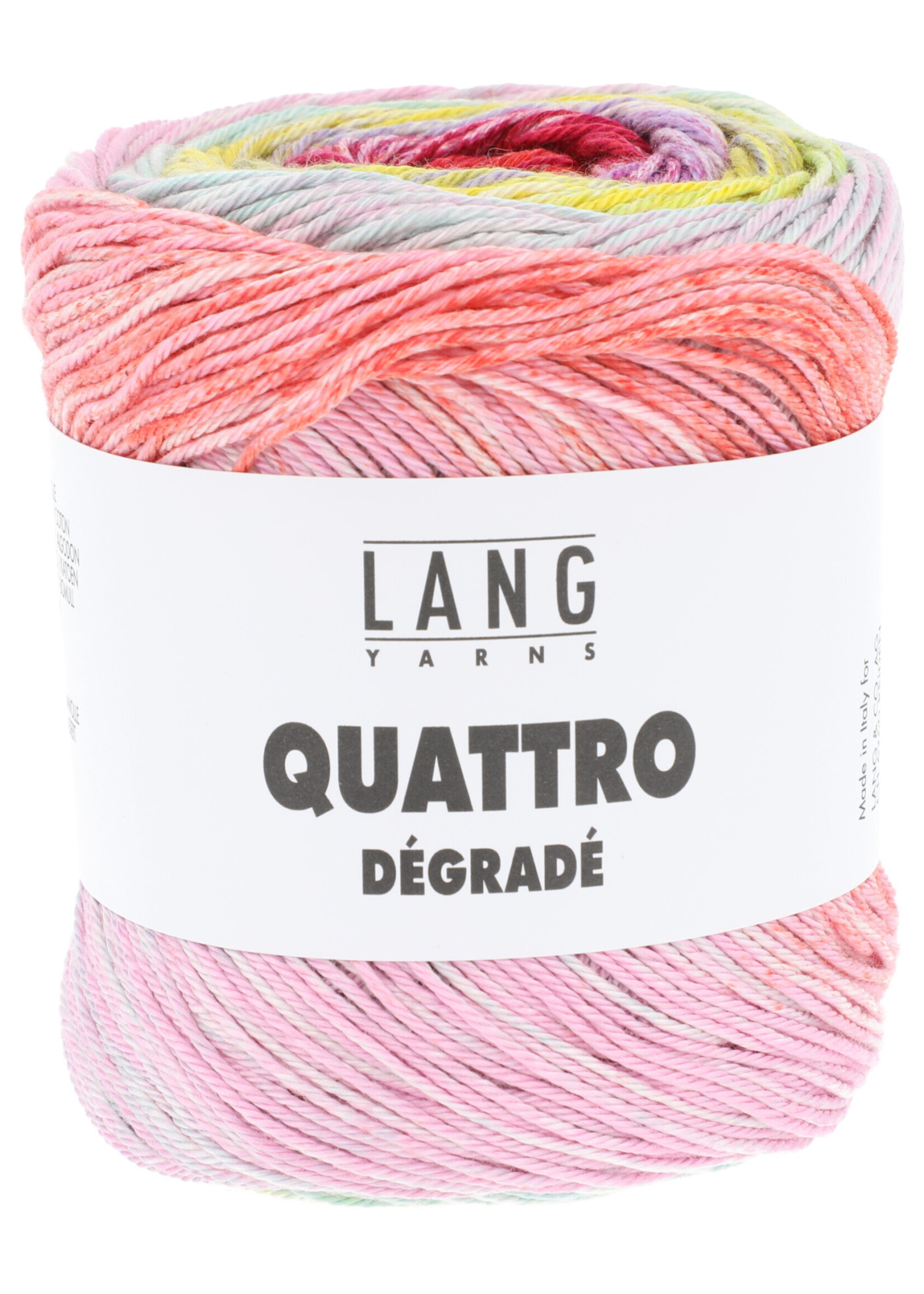 Lang Lang Yarns Quattro Degradé | 0012 rood/roze/geel