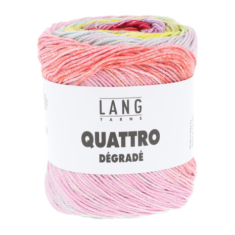 Lang Lang Yarns Quattro Degradé | 0012 rood/roze/geel Lang Lang Yarns Quattro Degradé | 0012 rood/roze/geel