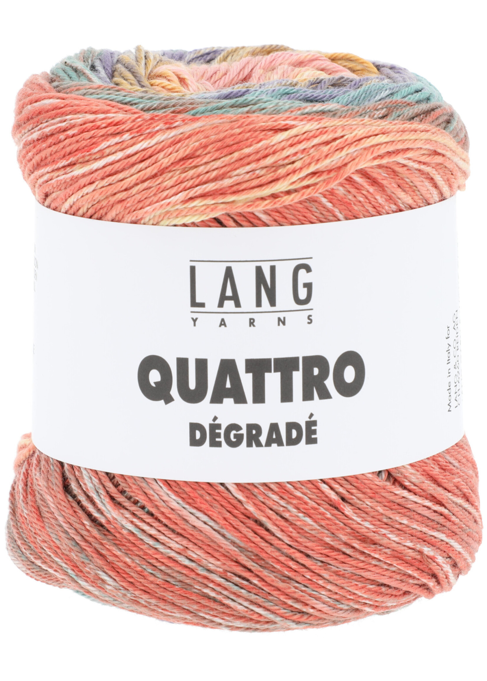 Lang Lang Yarns Quattro Degradé | 0013 paars/zalm/groen