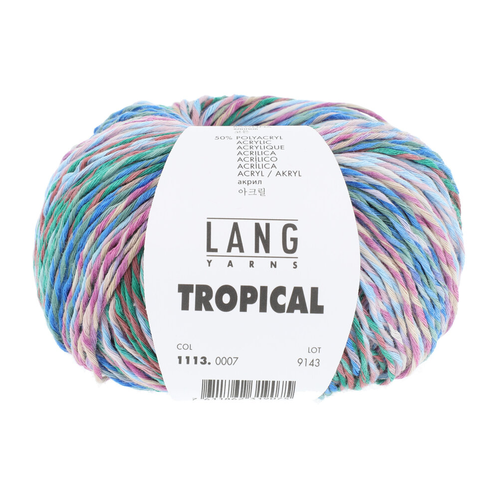 Lang Lang Yarns Tropical | 0007 lila,blauw,groen Lang Lang Yarns Tropical | 0007 lila,blauw,groen