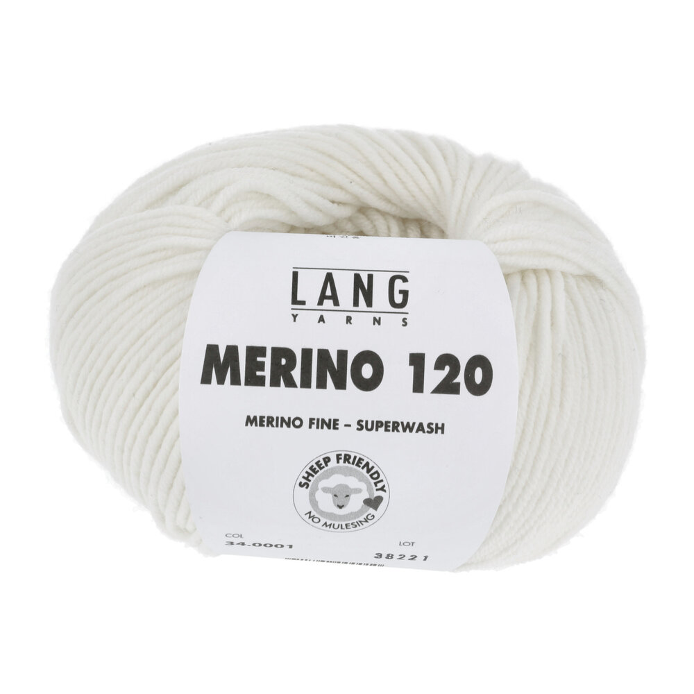 Lang Lang Yarns Merino 120 | 0001 wit Lang Lang Yarns Merino 120 | 0001 wit