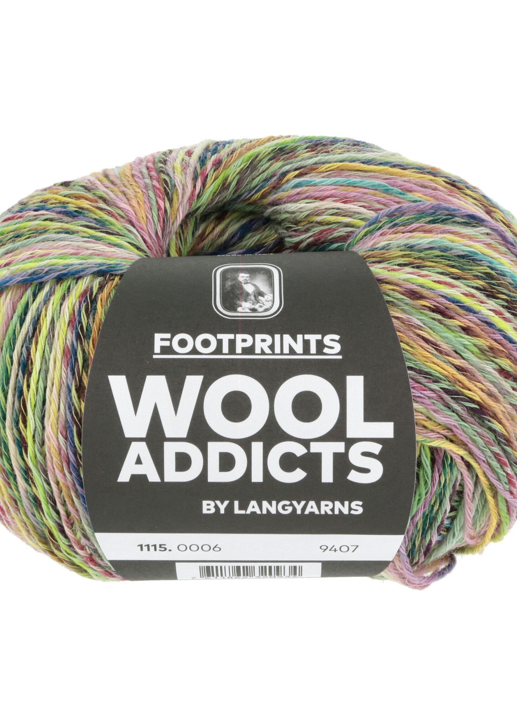 Lang Lang Yarns Footprints | 0006 groen,geel,roze