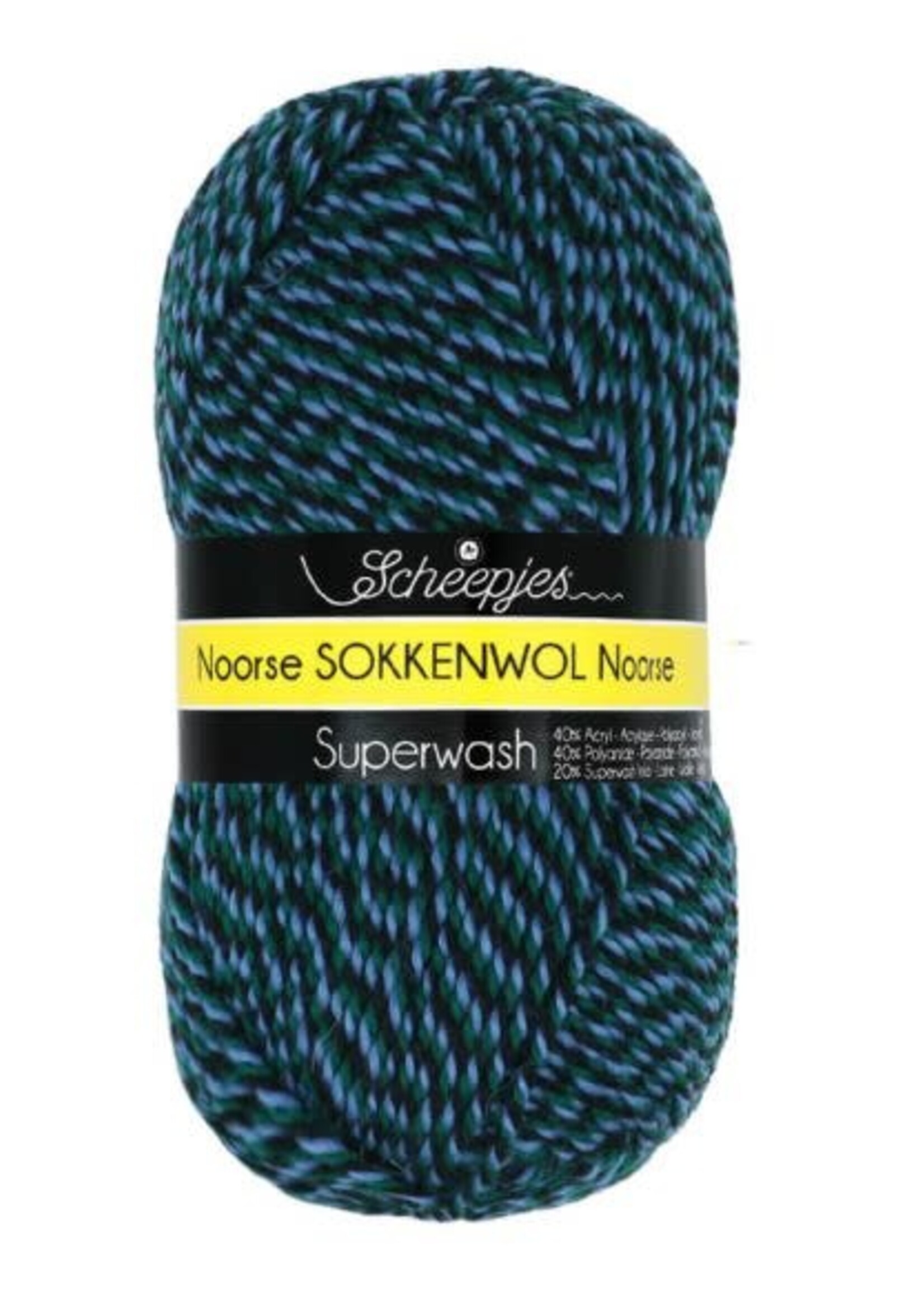 Noorse Wol | 6852 Groen, Blauw, Zwart