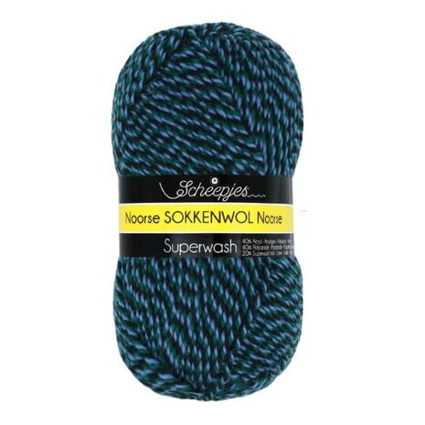 Noorse Wol | 6852 Groen, Blauw, Zwart