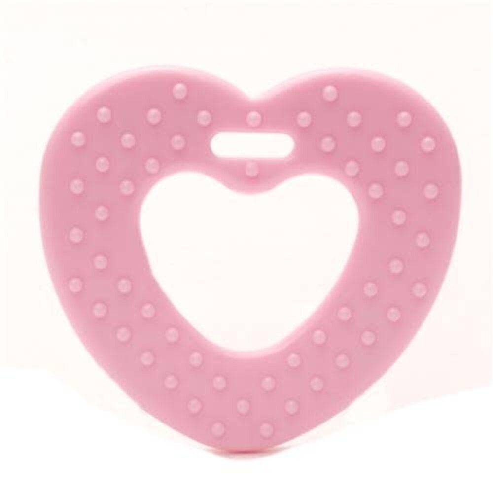 Durable Bijtring hart roze