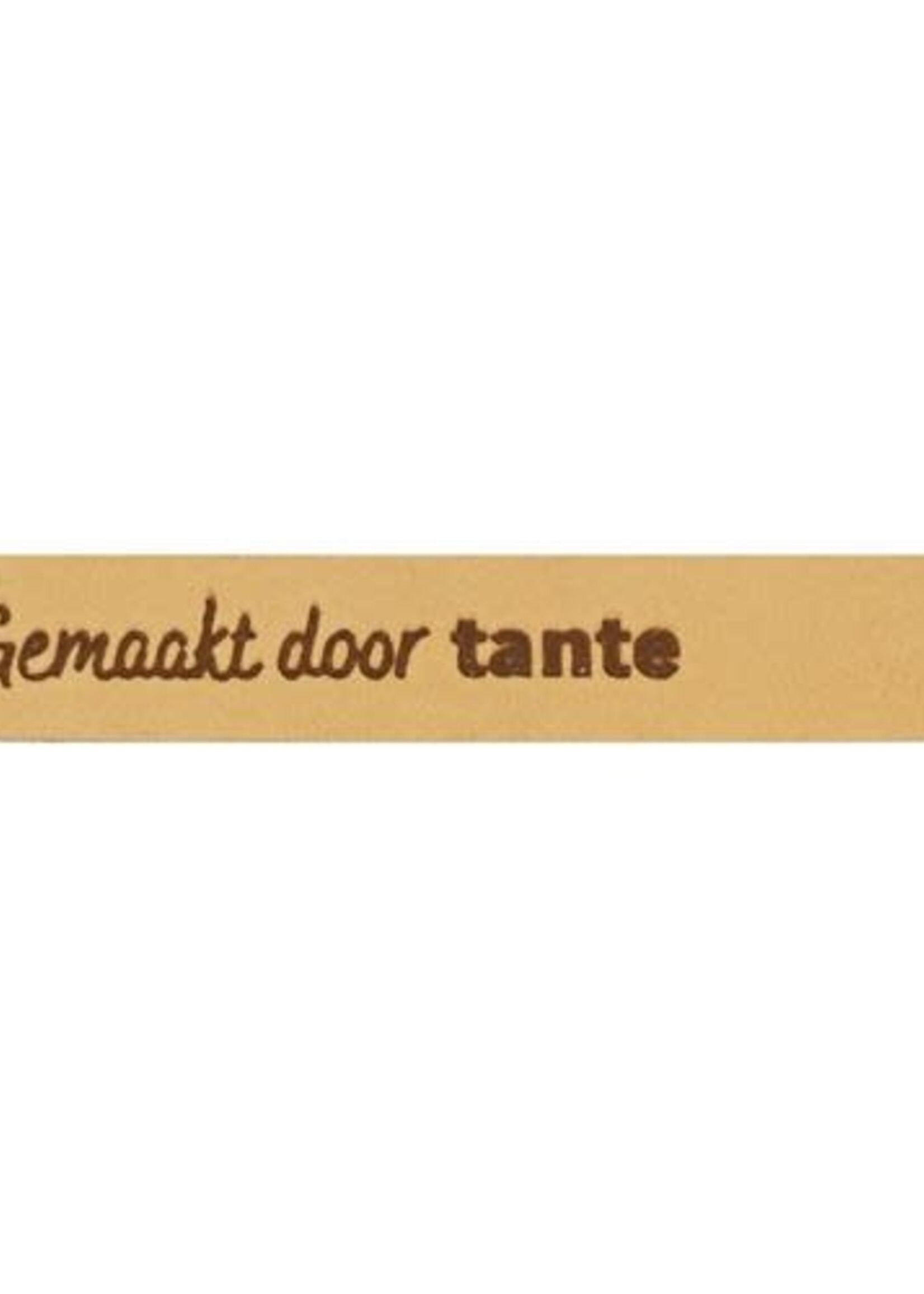 Durable Leren Label Gemaakt door Tante 7 x 1 cm (2st)