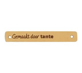 Durable Leren Label Gemaakt door Tante 7 x 1 cm (2st)