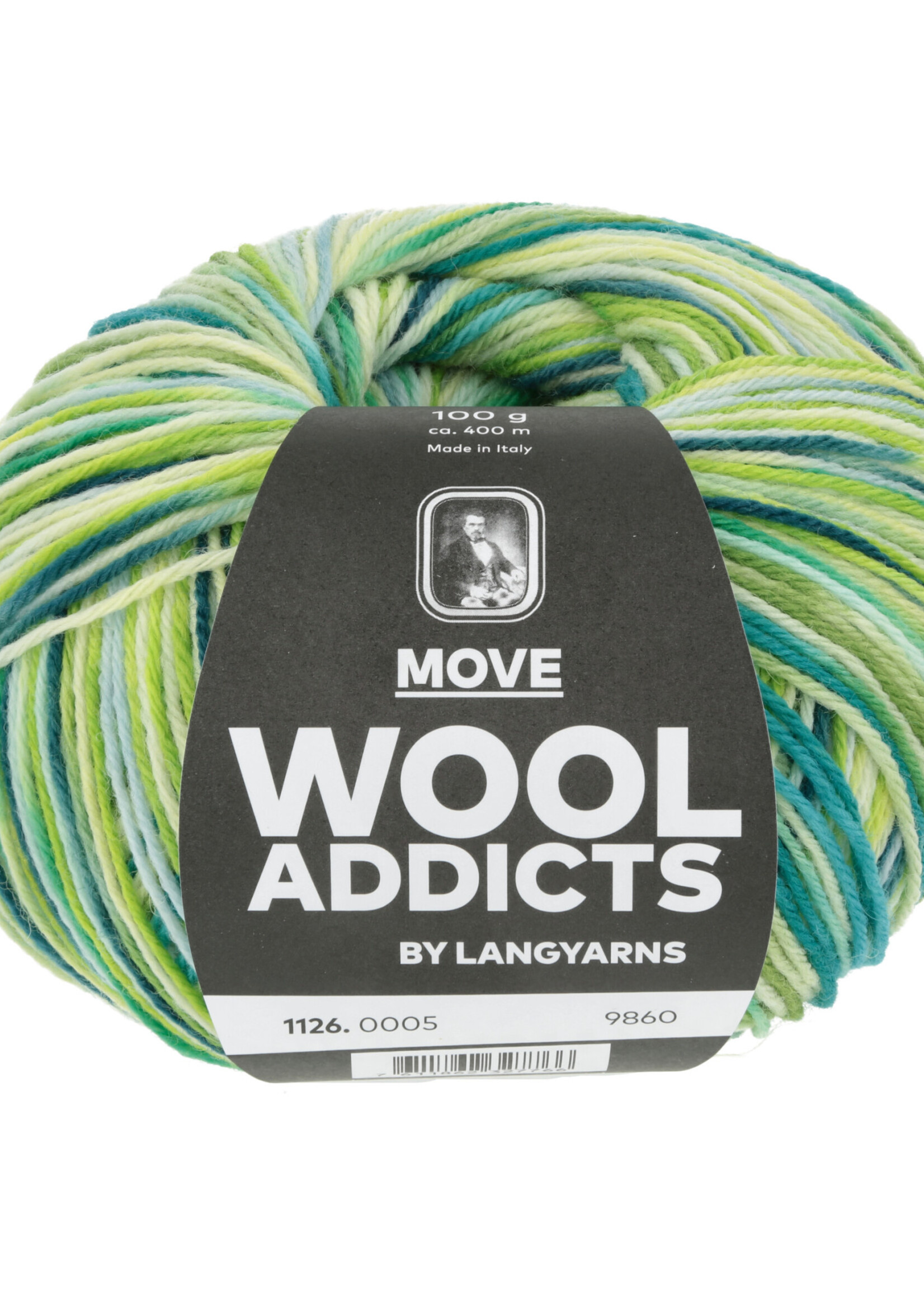 Lang Lang Yarns Move | 0005 blauw/lime/antlantic