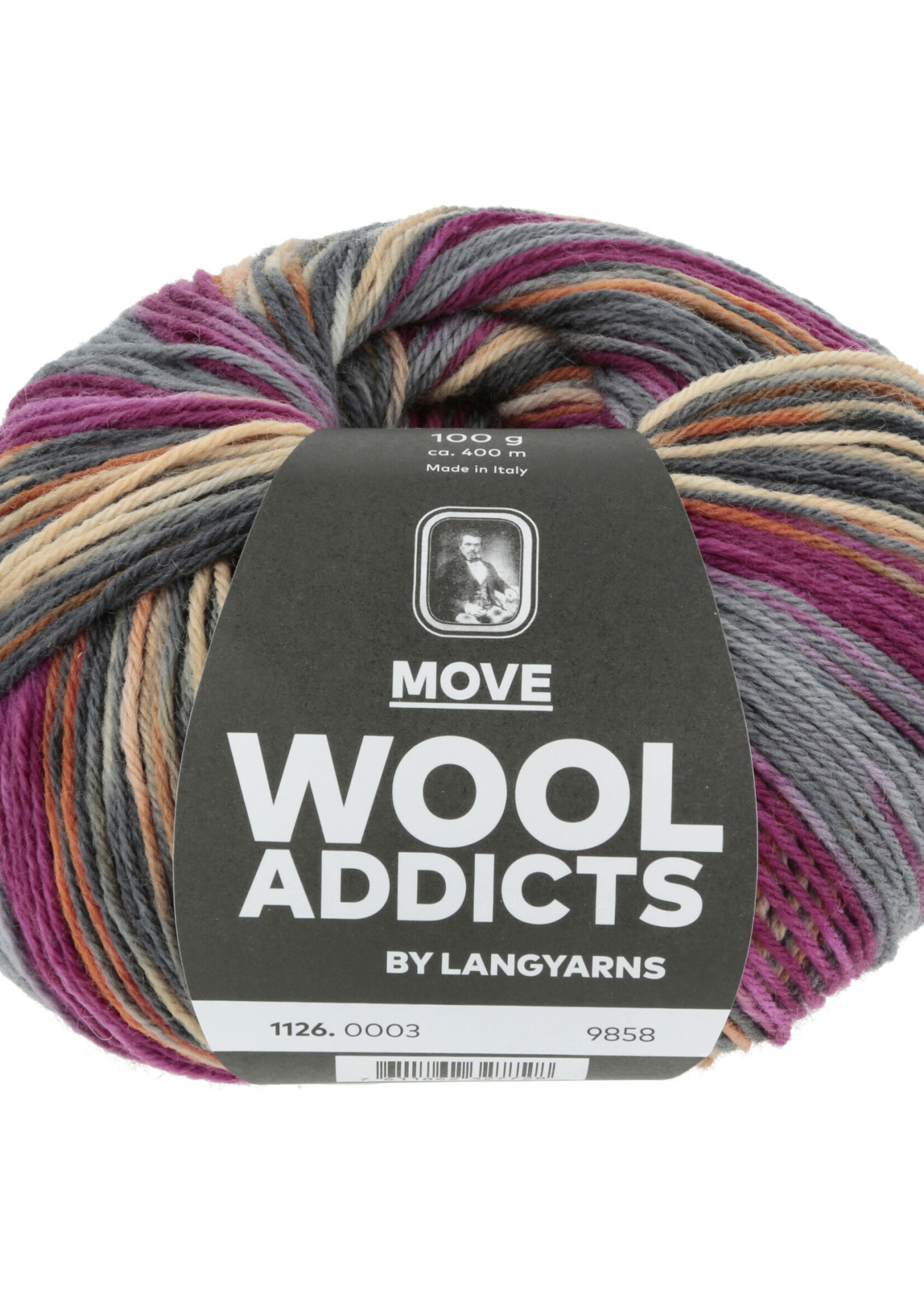 Lang Lang Yarns Move | 0003 grijs/paars/oranje