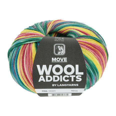 Lang Lang Yarns Move | 0001 geel/rood/blauw/donkergroen