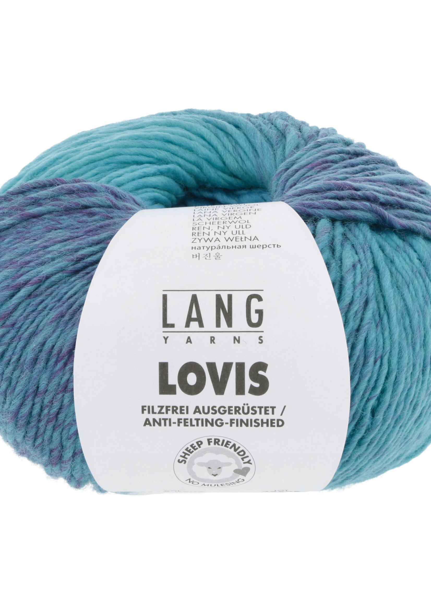 Lang Lang Yarns Lovis | 0007 turquoise/groen/blauw