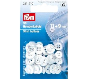 Prym Prym | knopen voor hemden 4 gaatjes 11+9mm | 311210 Prym Prym | knopen voor hemden 4 gaatjes 11+9mm | 311210