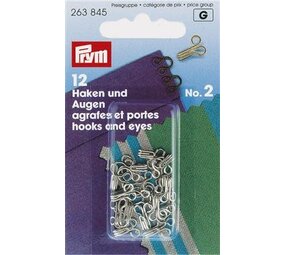 Prym Prym | haken & ogen ms 2 zilver | 263845