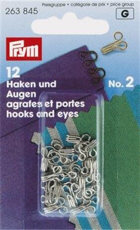 Prym Prym | haken & ogen ms 2 zilver | 263845