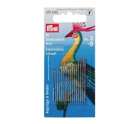 Prym Prym | borduurnaald crewel fijn n°3-9 | 125542 Prym Prym | borduurnaald crewel fijn n°3-9 | 125542
