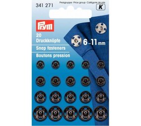 Prym Prym | aannaaidrukknopen 6-11mm zwart | 341271 Prym Prym | aannaaidrukknopen 6-11mm zwart | 341271