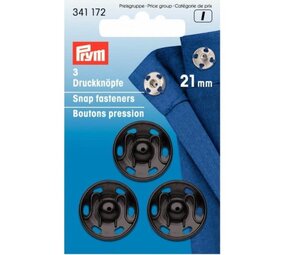 Prym Prym | aannaaidrukknopen 21mm zwart | 341172 Prym Prym | aannaaidrukknopen 21mm zwart | 341172